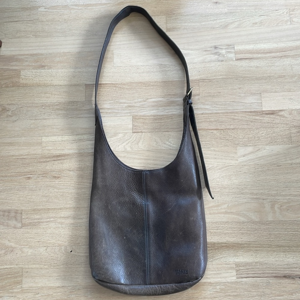 Duluth Trading Co Lifetime Leather Crossbody Bag in Dark Brown